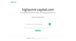 Desktop Screenshot of highpoint-capital.com